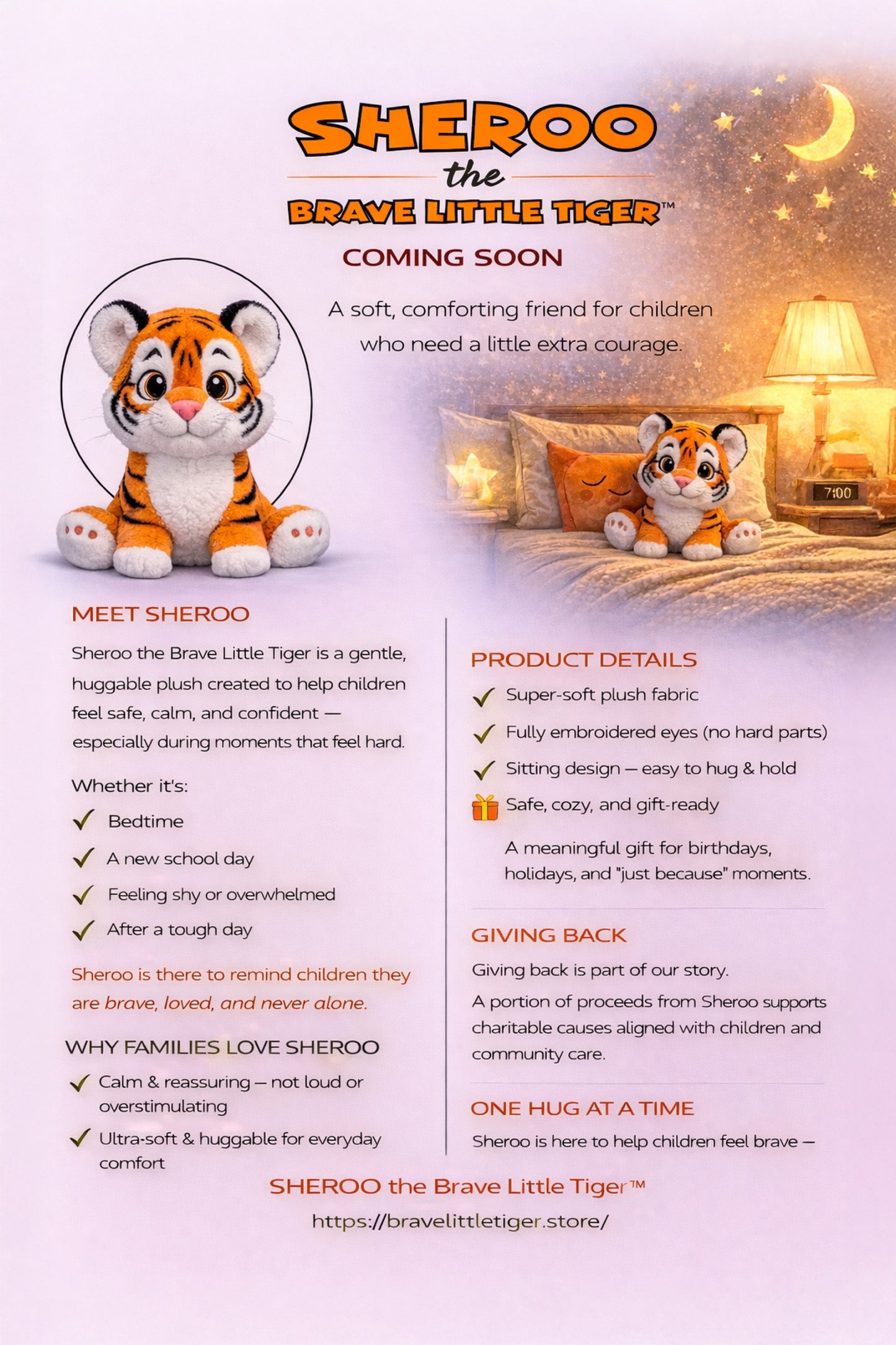 Sheroo the Brave Little Tiger™ Plush (Coming Soon) - Brave Little Tiger