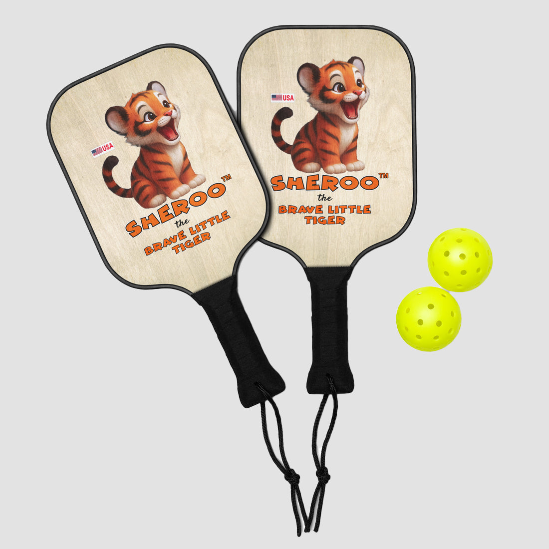 Pickleball paddle set - Brave Little Tiger